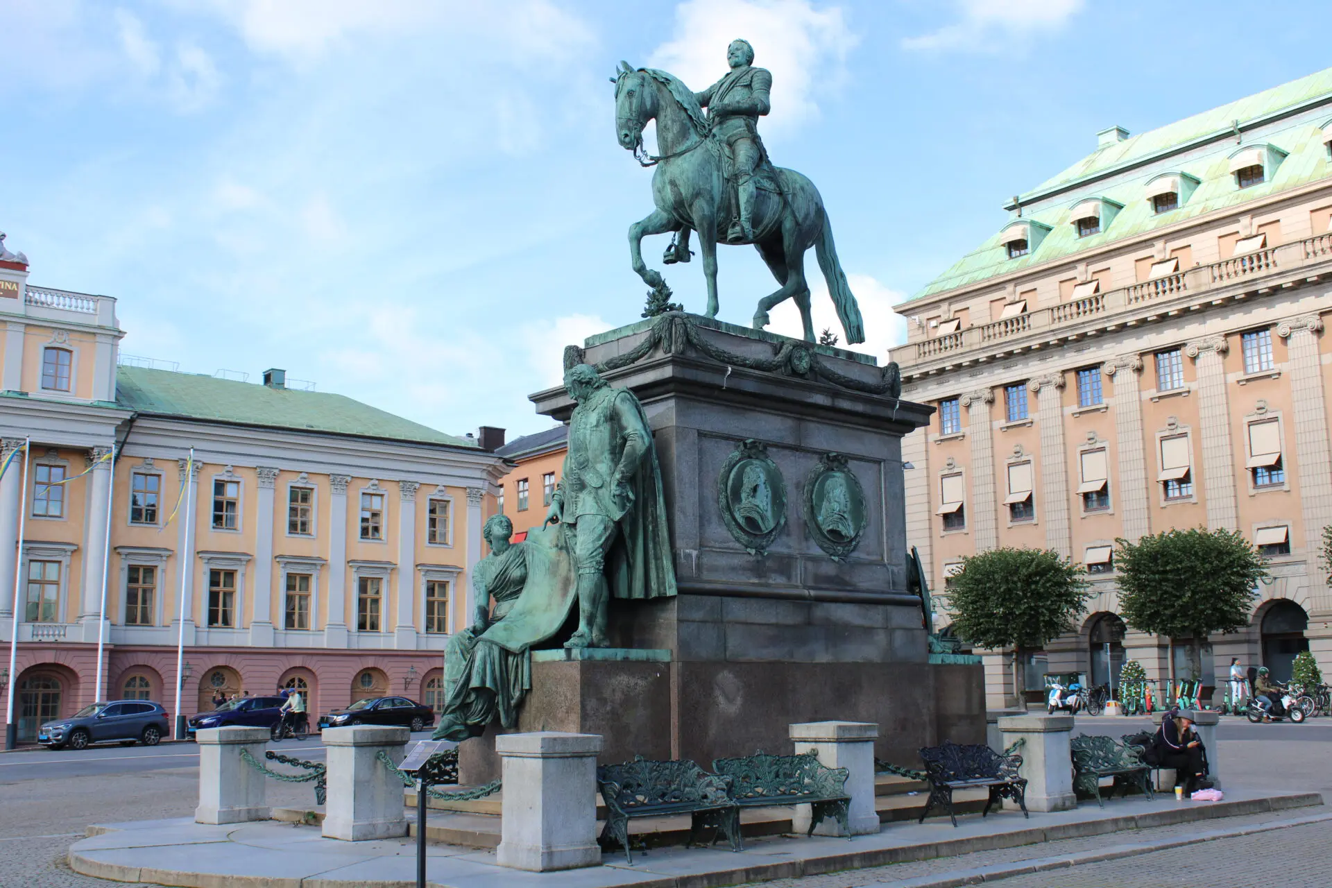 Statue von Gustav II. Adolf in Stockholm, Schweden